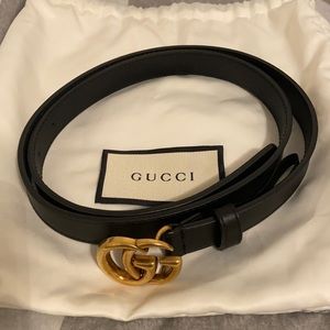 Authentic Gucci Marmont Small Leather Belt